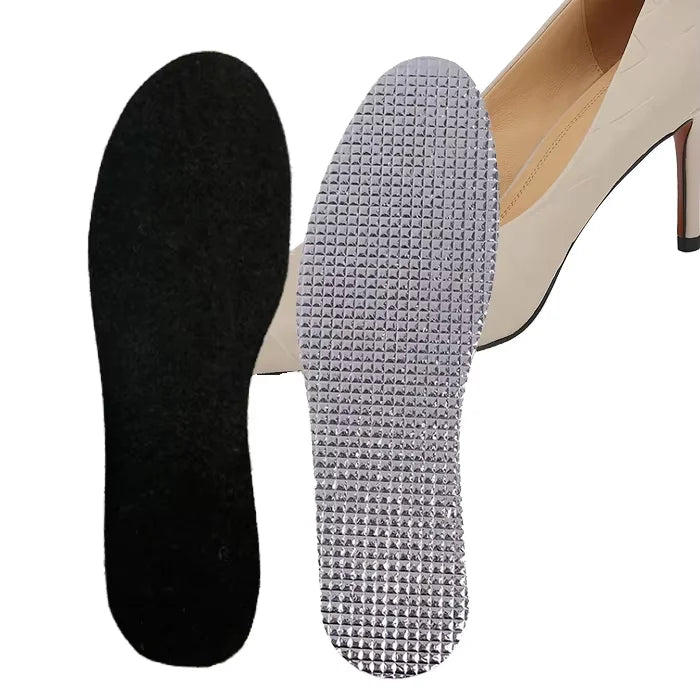 Melenlt Warm Wool Shoe Insoles Thermal Winter Boot Inserts Flexible Felt Insole