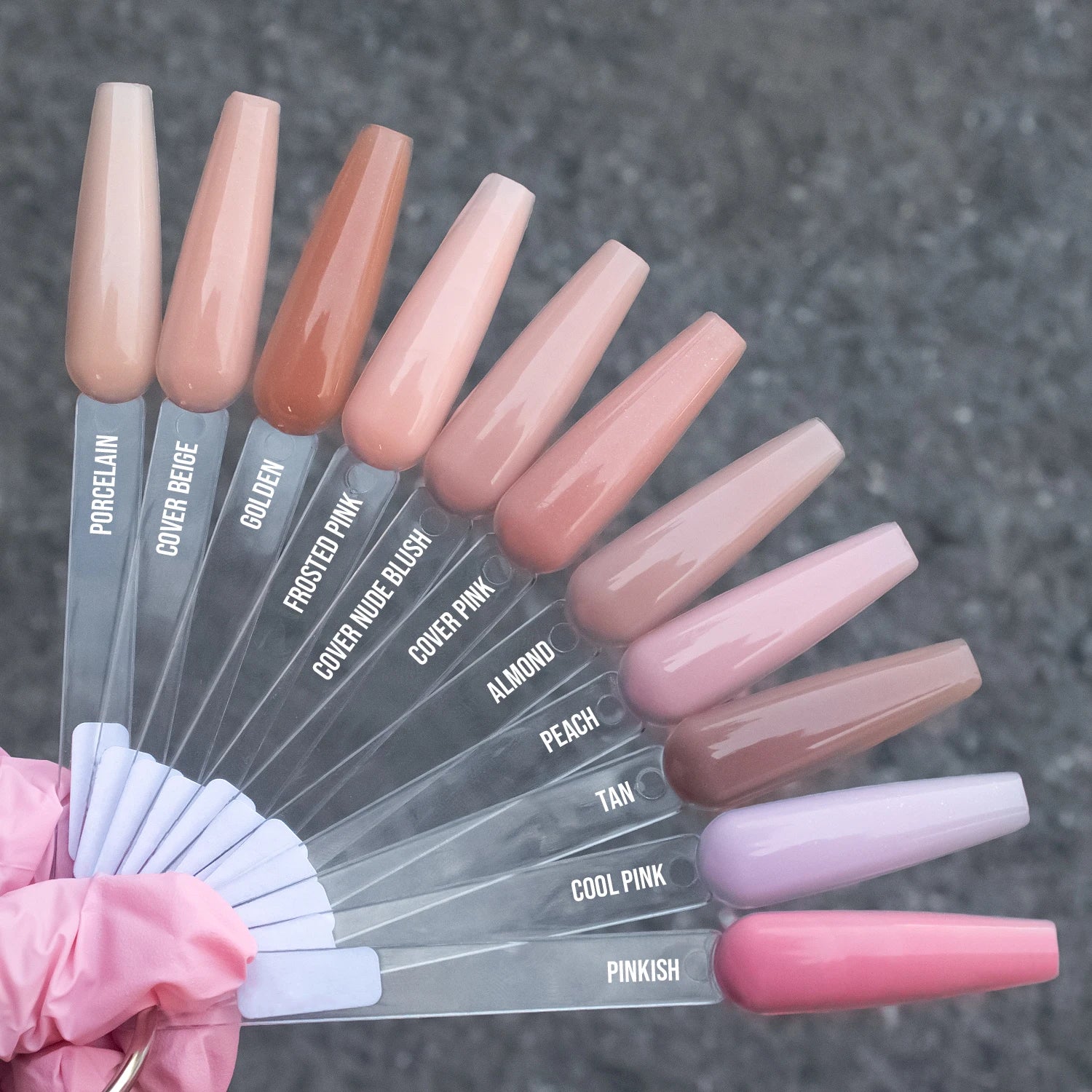 Wholesale 10ml/1oz Acrylic Nail Powder Cover Pink Nude Buttery Crystal Clear Acrylic Powder