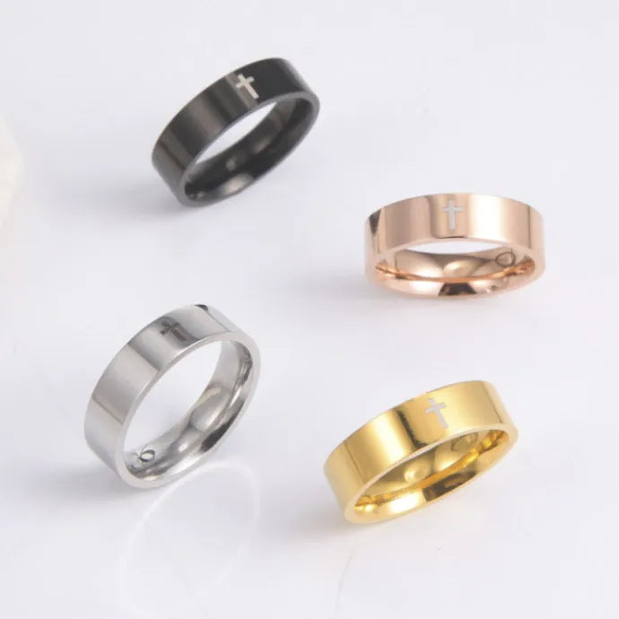 Wholesale Religious Jewelry Christian Stainless Steel Mens Christian Cross Ring for Men
