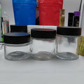 CR Custom 1oz 2oz 3oz 4oz Stash Jar Smell Proof Flower Glass Storage Container Child Resistant Packaging Child Proof Glass Jar