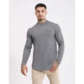 Men's White Slim Fit Casual Long-Sleeved T-Shirt with Empire Embroidery Breathable Design by Imperio Shop