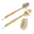 Hemu Bathing Soft Body Brush with Natural Bristles Removable Dry Skin Exfoliating Brush Soft Bristle Body Scrubber