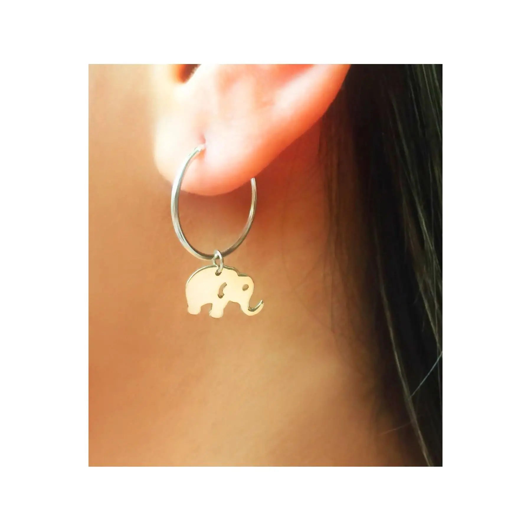 925 Sterling Silver Elephant Earrings From Turkey