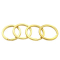 Multiple Sizes Premium Solid Brass Key Ring None Rusty Metal Split O Ring for Bag Key Chain Accessories