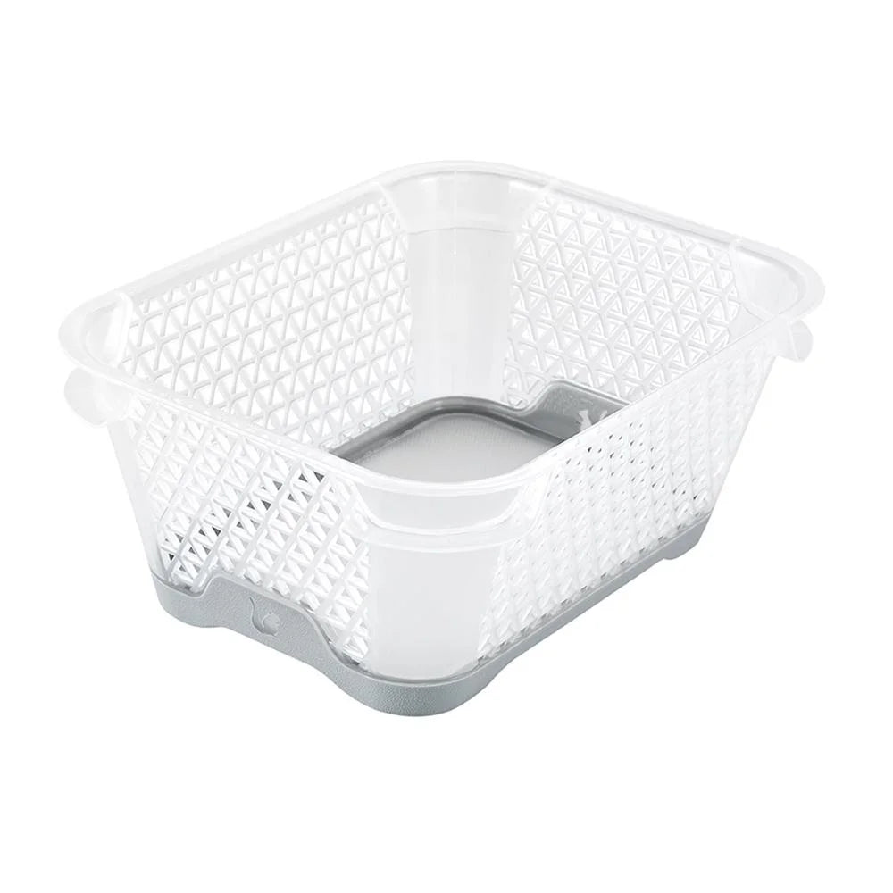Storage box 16 x 12 x 7 white and Nordic grey