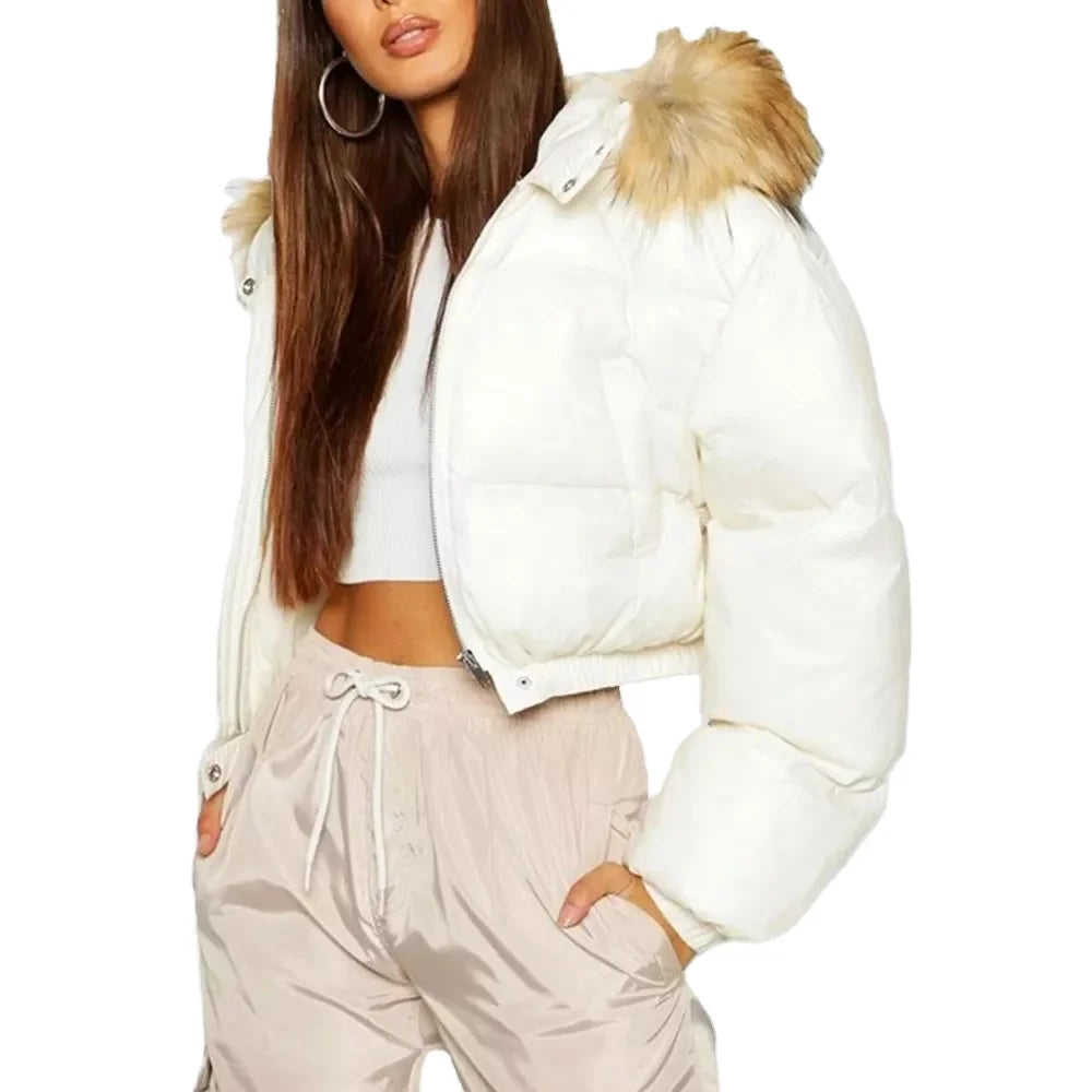 Outdoor Winter Custom Logo Light Weight Hooded Knitted Women Quilted Puffer Jacket