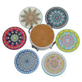 Turkish Customized Printable Spain Cup Round White  Wholesale Spanish Tile Custom Ceramic Coaster