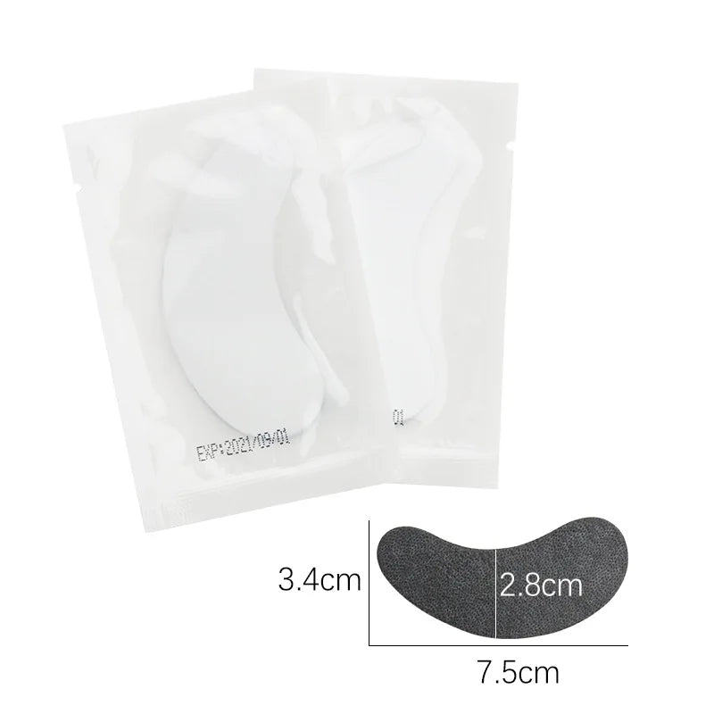 Premium Packaging Non-woven Professional Private Label Black Gel Eye Pads Stylish Eye Patches for Eyelash Extension Tools