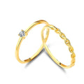 New Hot Sale 925 Sterling Silver Jewelry Custom Zircon 18k Glod Braided Stack Mossanite Diamond Wedding Rings Couple Set MegaBDM