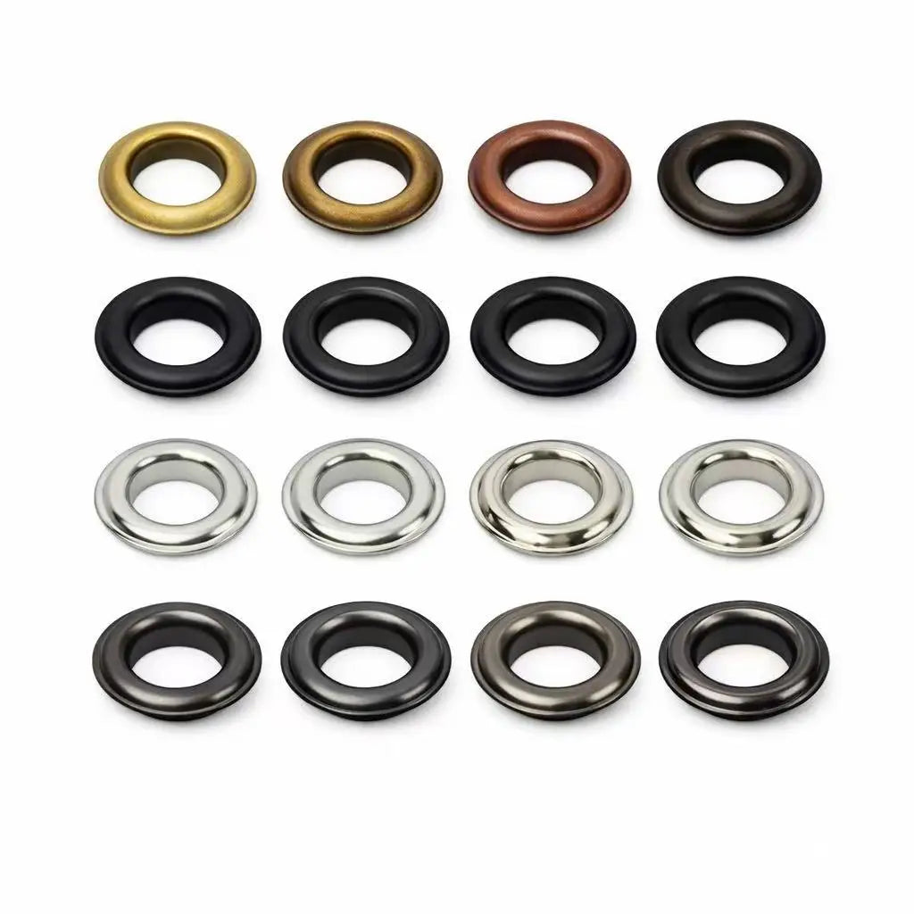 Manufacturer Heavy Duty Metal Grommets Eyelets for Leather Craft Shoes Belts Bags Nickel Plated Military Style