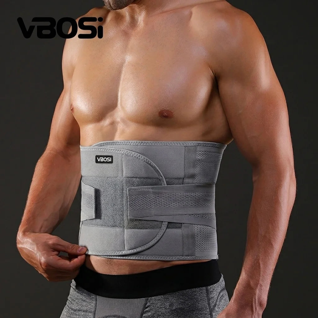VBOSI Custom Logo Adjustable Waist Trainer Trimmer Belt with Double Adjustable Straps for Bodybuilding Training Sweating