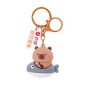 Creative Cute PVC Kapybara Keychain Small Pendant Schoolbag Pendant Ornament Keychain Wholesale
