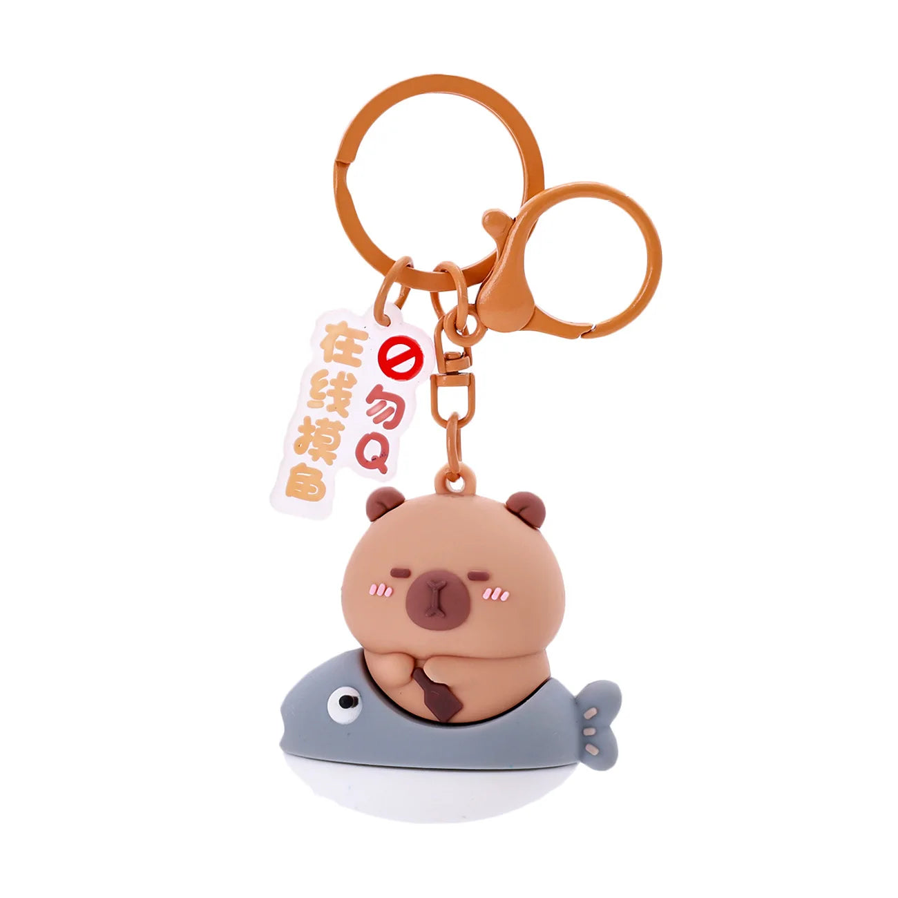 Creative Cute PVC Kapybara Keychain Small Pendant Schoolbag Pendant Ornament Keychain Wholesale