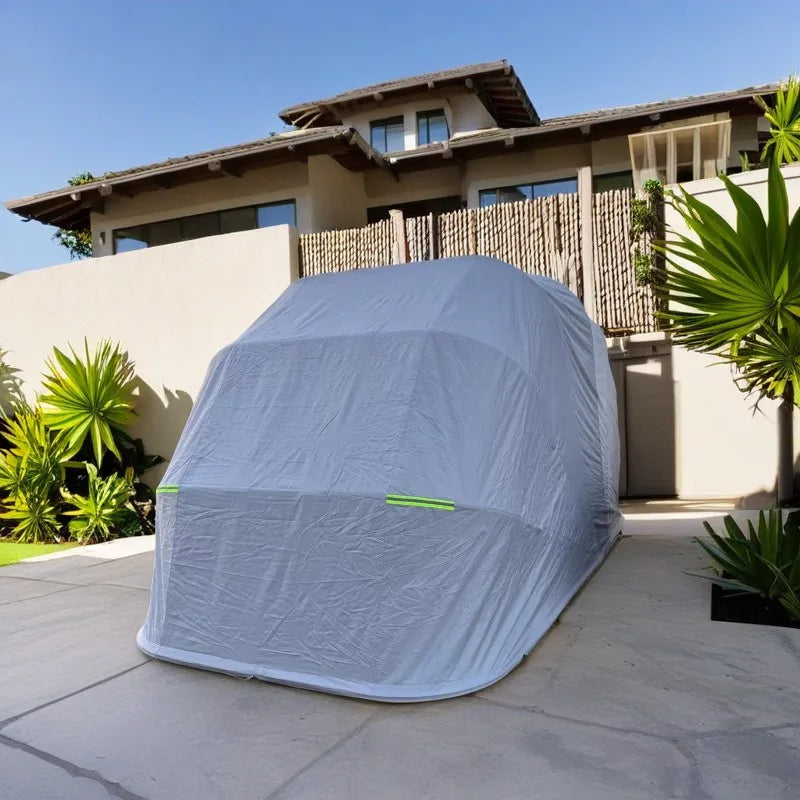 Durable Outdoor Portable Foldable Garage Strong Metal Frame Vinyl Clad Fabric Car Tent Easy Install for Secure Vehicle Storage
