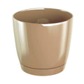 Coubi Round P round plastic flower pot in milky coffee color 12 (length) x 12 (width) x 11 (height) cm