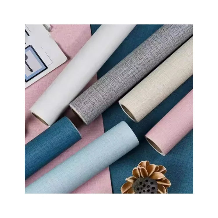 Pvc Plain Wallpaper Self-adhesive Film for Bedroom Living Room Home Decals Wall Paper Macarons Wall Sticker