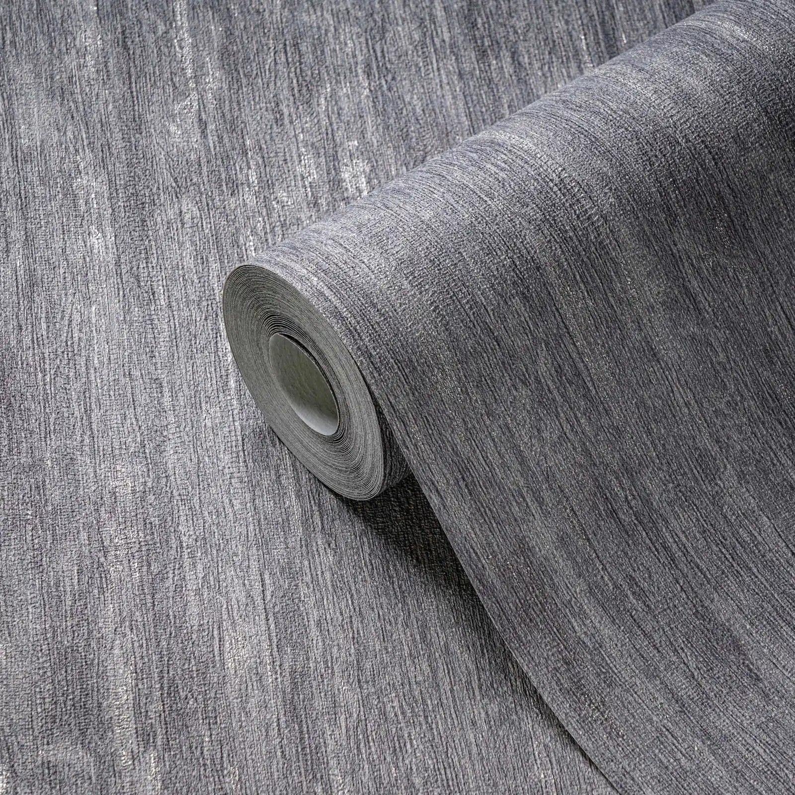 Made in Germany - Wallpaper rolls Wood Look Grey Silver Metallic - Non Woven Vinyl - Wallpaper Textured Look - 1005 x 053 m