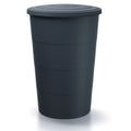 160L Smooth plastic rainwater barrel in anthracite color 60 (length) x 60 (width) x 87.8 (height) cm