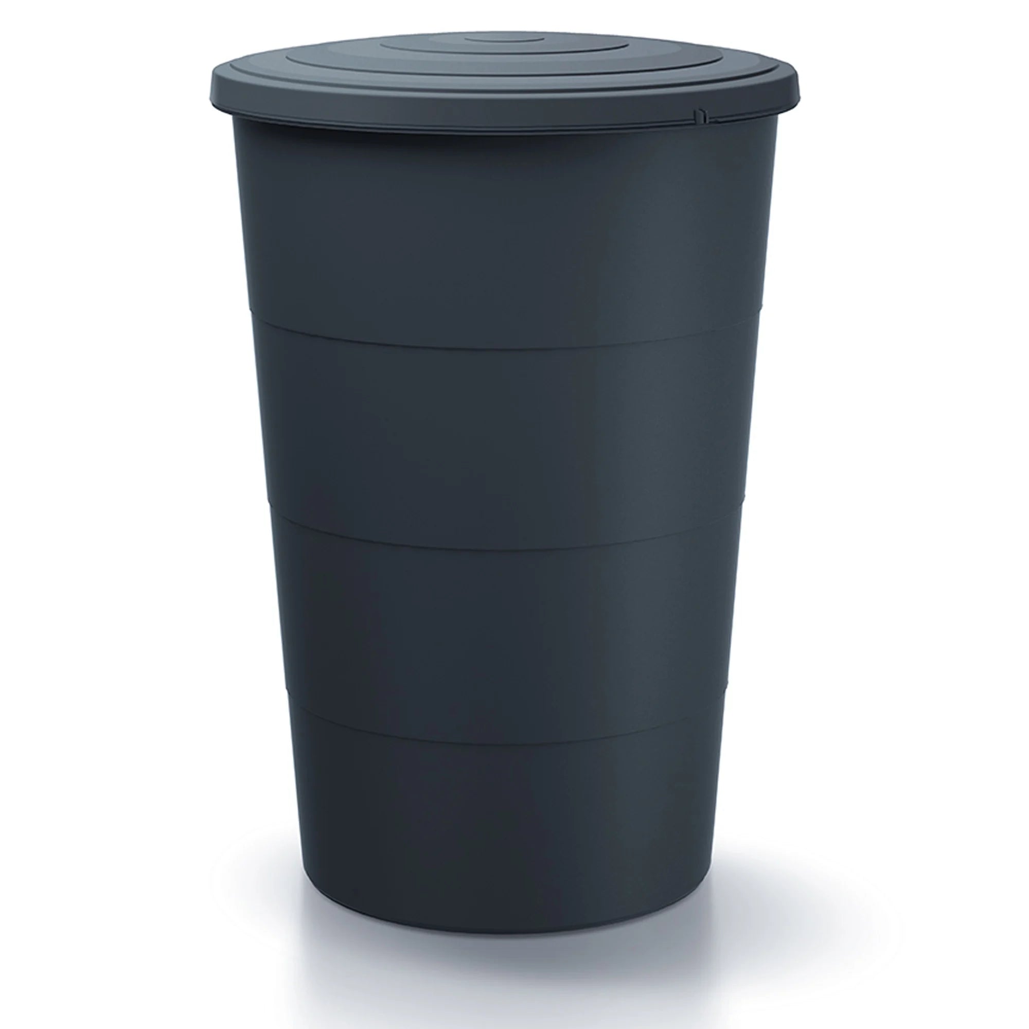 160L Smooth plastic rainwater barrel in anthracite color 60 (length) x 60 (width) x 87.8 (height) cm