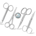 Best Quality Straight Blade Eyebrow Scissors Trimmer Hair Makeup Eyelashes Remover-Stainless Steel Cutter