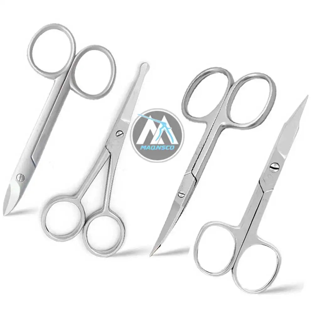 Best Quality Straight Blade Eyebrow Scissors Trimmer Hair Makeup Eyelashes Remover-Stainless Steel Cutter