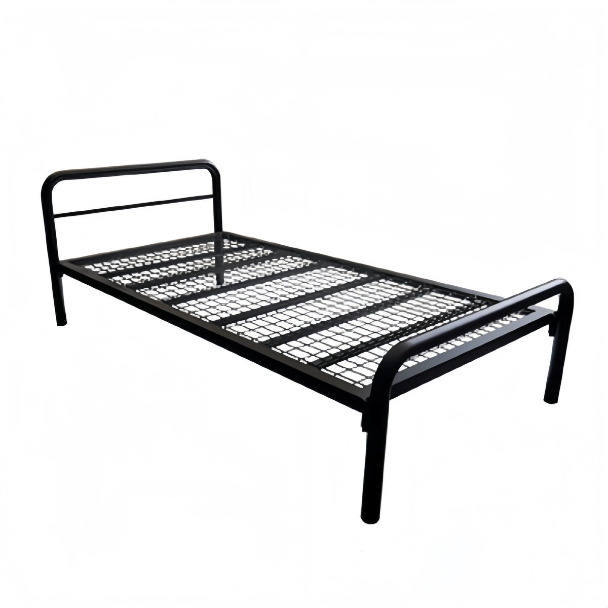 Commercial Heavy Duty Steel Bed Frame Metal Mesh Base for Hostel Dorm Shelter MegaBDM