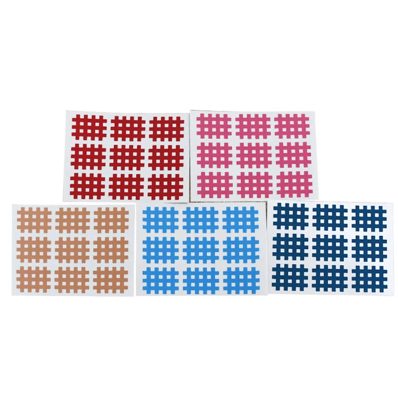 Precut Cross Kinesiology Tape - Dark Blue Waterproof Muscle Pain Relief & Athletic Support for Physio Therapy