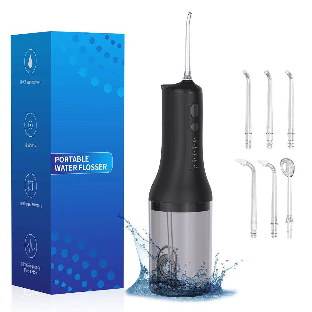 Professional Portable 300mL Innovative Portable Water Flosser Electric Dental Irrigator Rechargeable Oral Care Cleaning Device