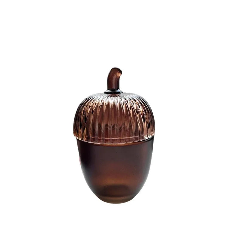 Creative Filbert Shape Glass Candle Holder