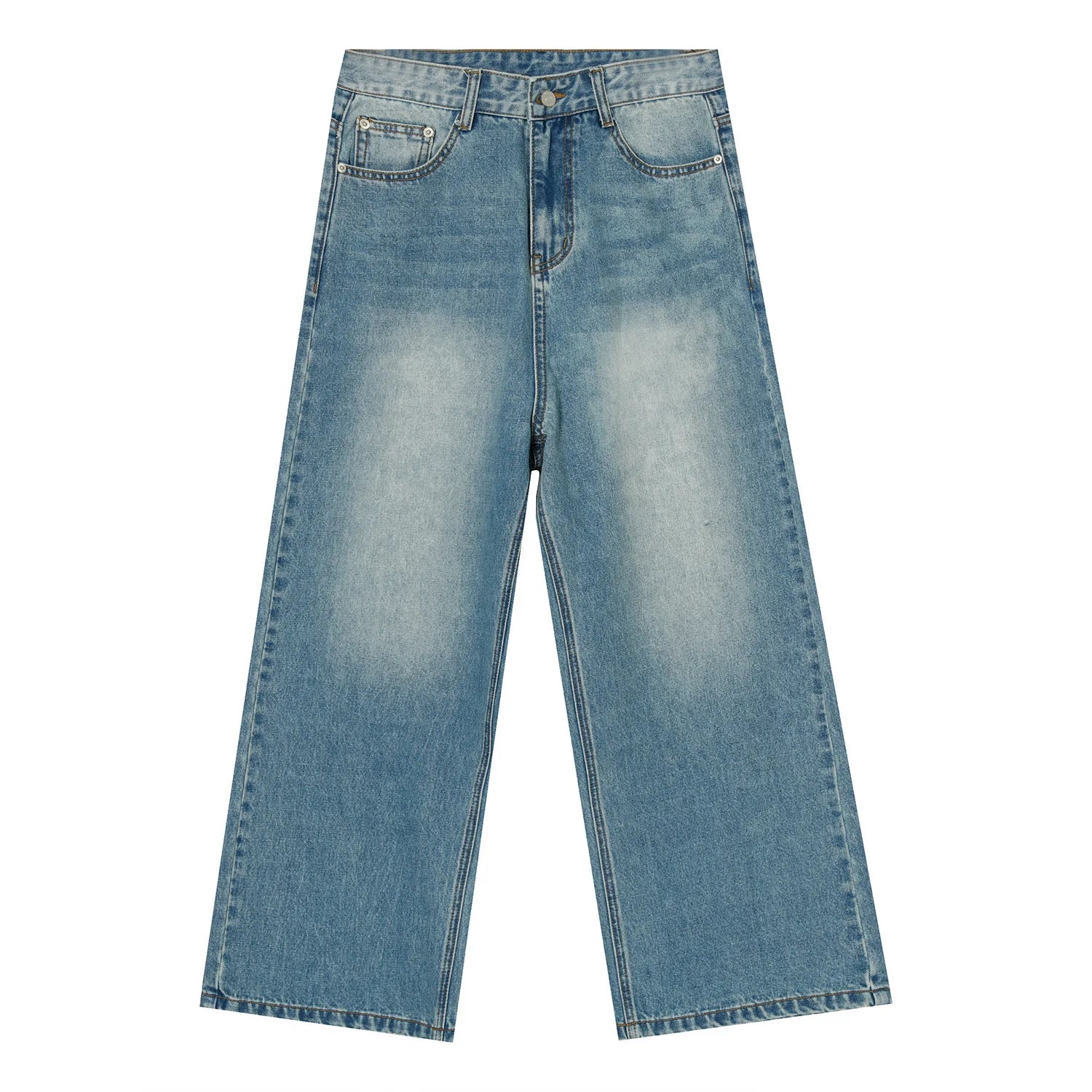 Jeans Manufacturer Custom Designer High Waist Loose Oversized Wash Vintage Wide Legged Denim Pant Baggy Jean for Men
