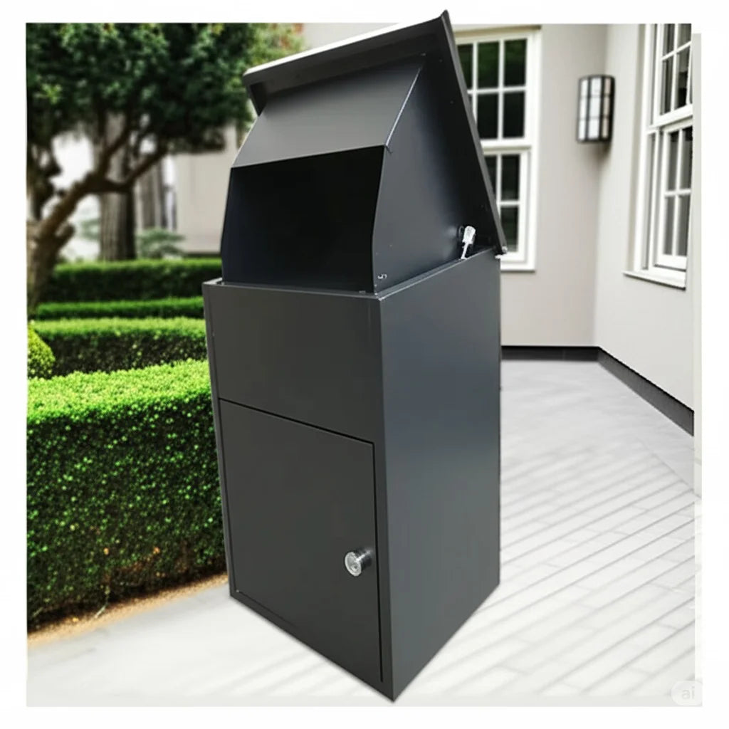Parcel Drop Box Smart Lock Waterproof Outdoor Large Galvanized Steel Customizable Size Parcel Delivery Postbox Letter Mailbox