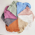 High Quality Custom Design Washed Linen Napkins Handmade Square Ruffle Printed Table Cloth for Modern Wedding Eco-Friendly Soft
