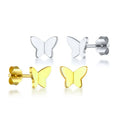 Low MOQ Stack Jewelry Trendy Moon Princess Cut Zircon Stud 925 Sterling Silver Earrings for Kids Party Gift