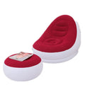 Inflatable Lounge Chair with Footrest for Living Room Bedroom or Outdoor Use Stylish Comfortable Lightweight Foldable Design
