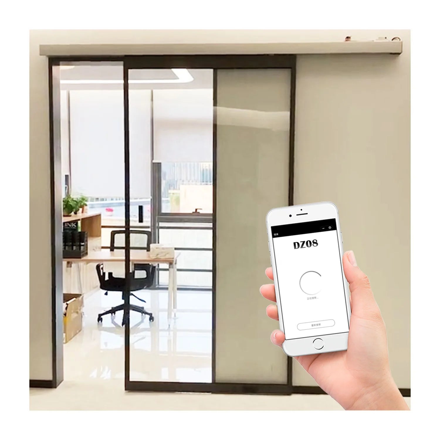 High Quality DZ08-80 Magnetic Levitation Stainless Steel Sliding Door No Touch Switch Modern Design Automatic Supermarket Door