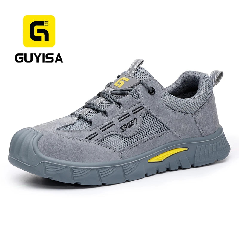 GUYISA New Steel Toe Safety Shoes Construction Site Safety Work Shoes
