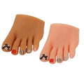 URCHOICE Silicone Foot Mannequin Training Display for Nail Practice False Foot Prosthesis Model for Manicure Nail Supplies