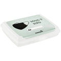 Practical storage box for mouth/nose protection Durable plastic (PP) Transparent 17 x 13 x 3.5 cm Carla collection for