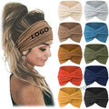 Custom Logo Women Headbands African Wide Hair Wrap Extra Turban Head Bands Lady Large Sport Workout Stretch Non-slip Hair Bands