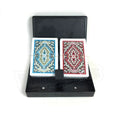 Star Plastic Card Deck 2 Sets 104 Cards A-K-Q-J Rug Carpet Pattern Durable Rounded Corners Portable Family Use