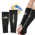 Protective Volleyball Arm Sleeves with Forearm Padding & Thumb Hole Compression Sleeves for Passing & Hitting