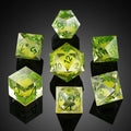 Wholesale Liquid DND Resin Dice Set7PCS Liquid Filled Sharp Edge D&D Dice with Gift Case for Dungeons and Dragon Games