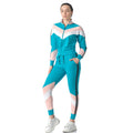 Wholesale Custom logo Women's Cotton Blank Plain Tracksuit Cropped Boxy Zip up Hoodie and Flared Sweatpants Set Sweat Suits