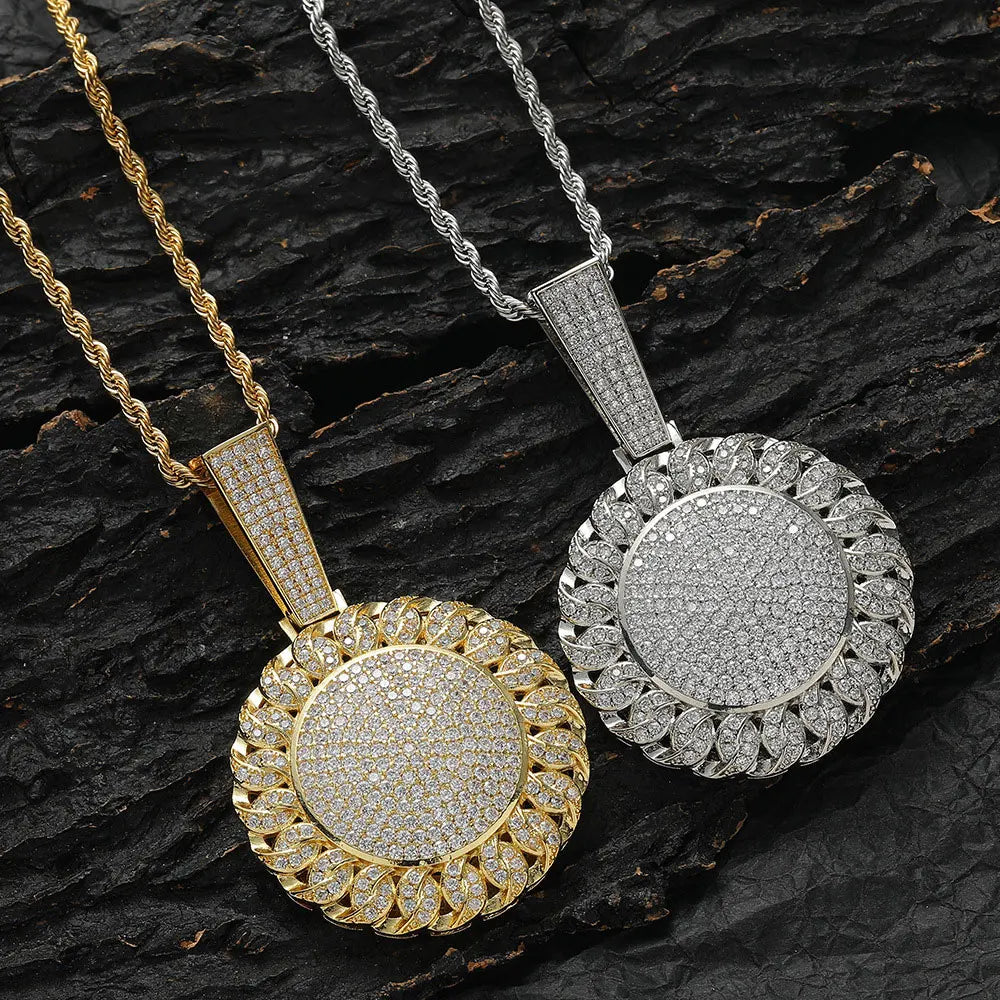 Wholesale Classic Christian Party Zircon Bling Bling Hip Hop Heart Shape Unisex Women's Pendant Necklaces