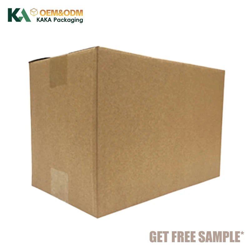 KAKA Wholesale Custom Logo Heavy Duty Brown Corrugated Shipping Kraft Boxes Cardboard Master Moving Carton