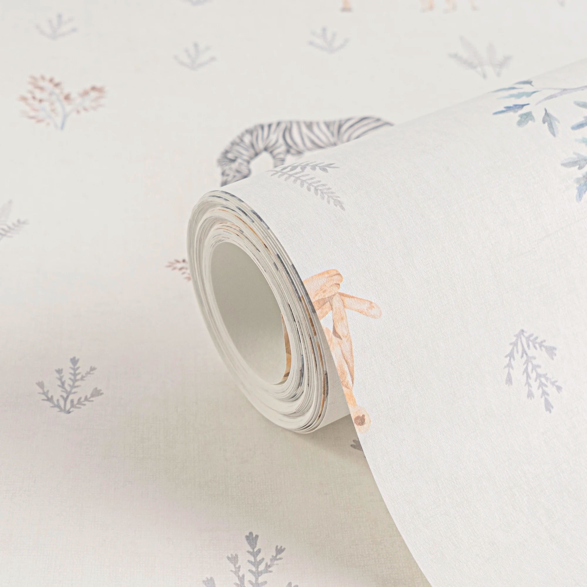 Modern Floral Wallpaper Rolls-Made in Germany Non Woven Beige Yellow Grey-10.05x0.53m-for Kitchen & Gym