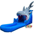 Blow Up Shark Water Slide Commercial Giant Inflatable Waterslide With Pool For Playground