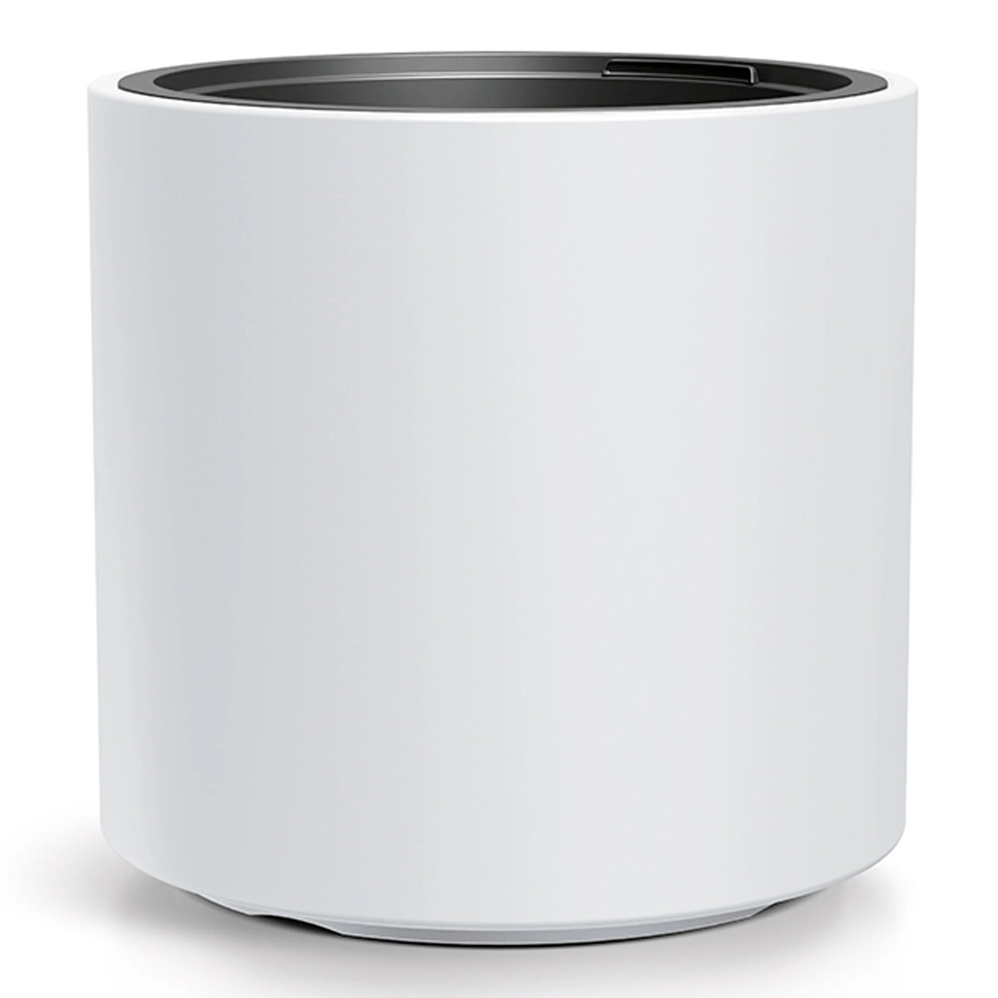 White flower pot with reservoir HEOS collection 46.8 x 46.8 x 45 cm