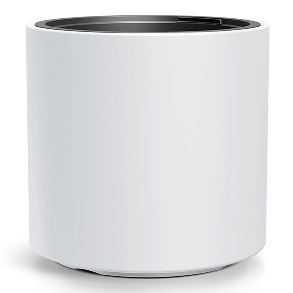 White flower pot with reservoir HEOS collection 46.8 x 46.8 x 45 cm