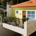 Handcrafted Modern Wrought Iron Railings for Villa Balconies TTD Brand 1 Year Warranty Enhancing Architectural Beauty Strength